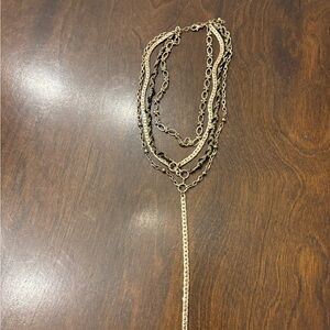 Free People Gold and Black Necklace